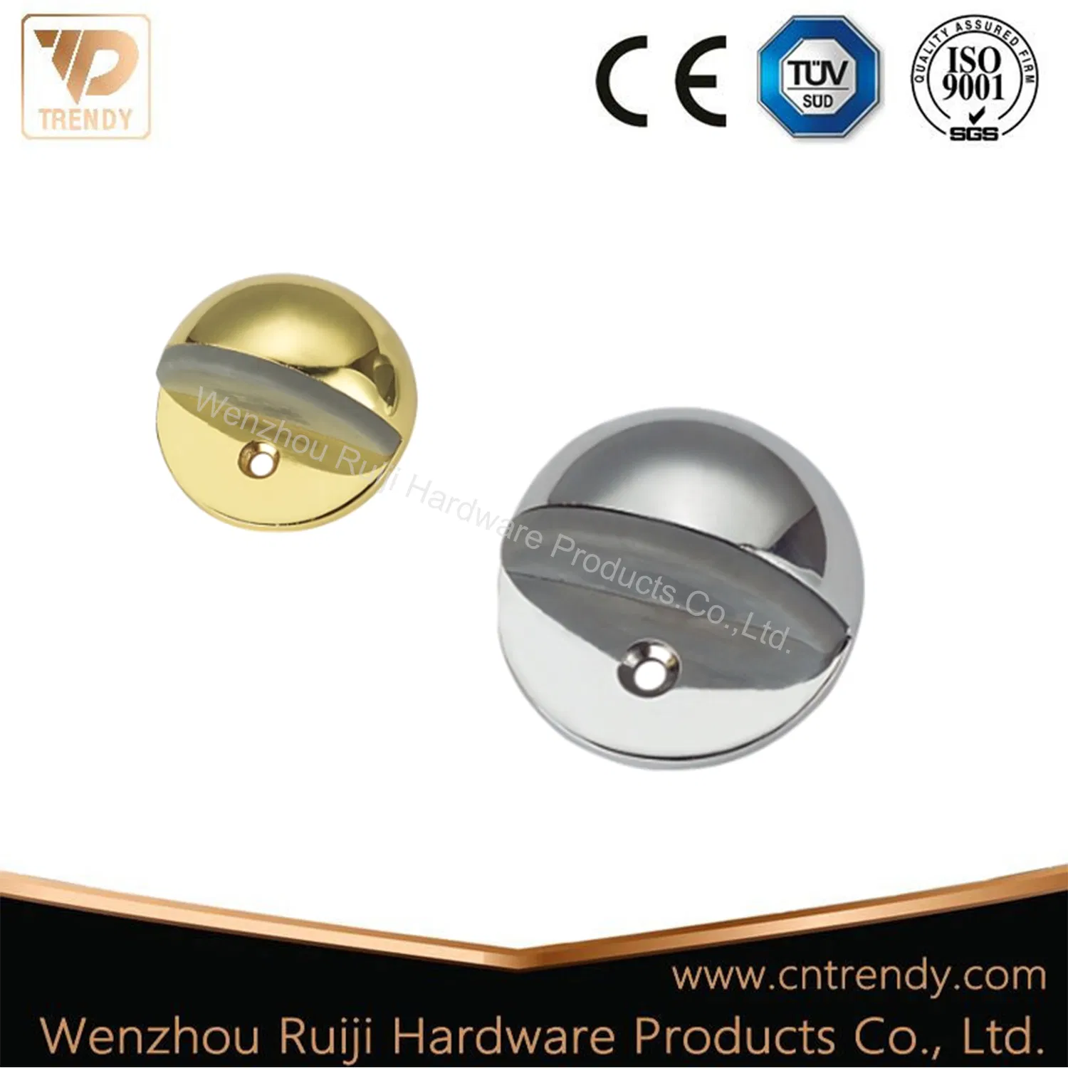 Zamak Hardware Floor Mounted Hemispheric Metal Door Stopper (AC-3002)