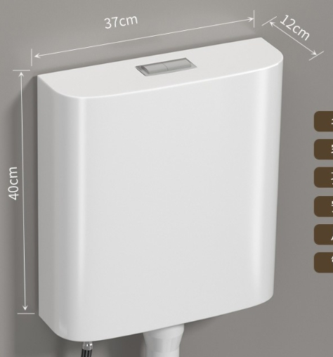Fluor Factory Direct Selling White Plastic Toilet Square Upper Tank