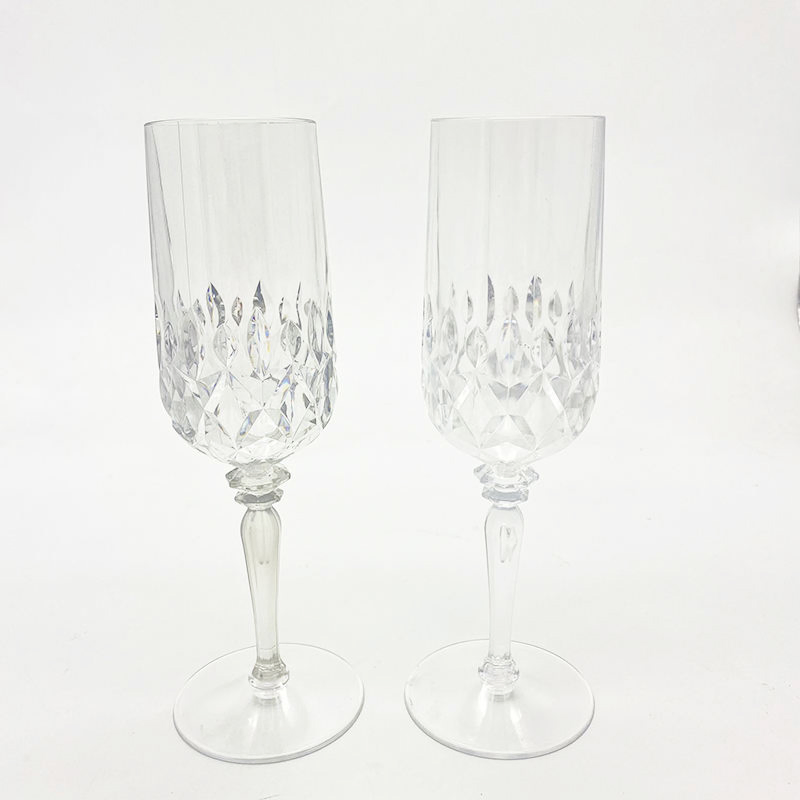 Elegant 200ml Clear Plastic Wine Glasses for Parties