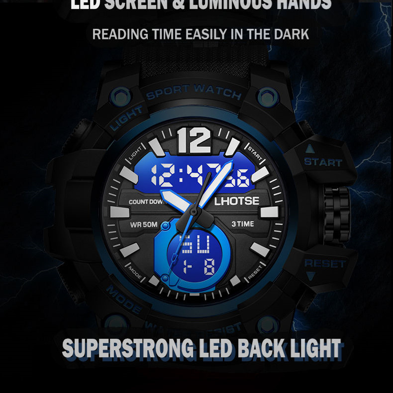 Wholesales LED Light Digital Kid Gift Watch for Boy and Girl (JY-SI035) Ga2100 GM2100 Ga110 Sports Watch Series Shock Style Watches Black White Band Double Disp