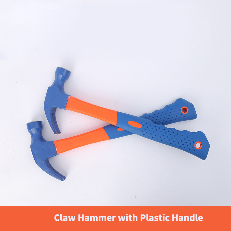 Wholesale Multi-Functional Claw Hammer High Carbon Steel Industrial Hammer Plastic-Coated Handle Steel Claw Hammer