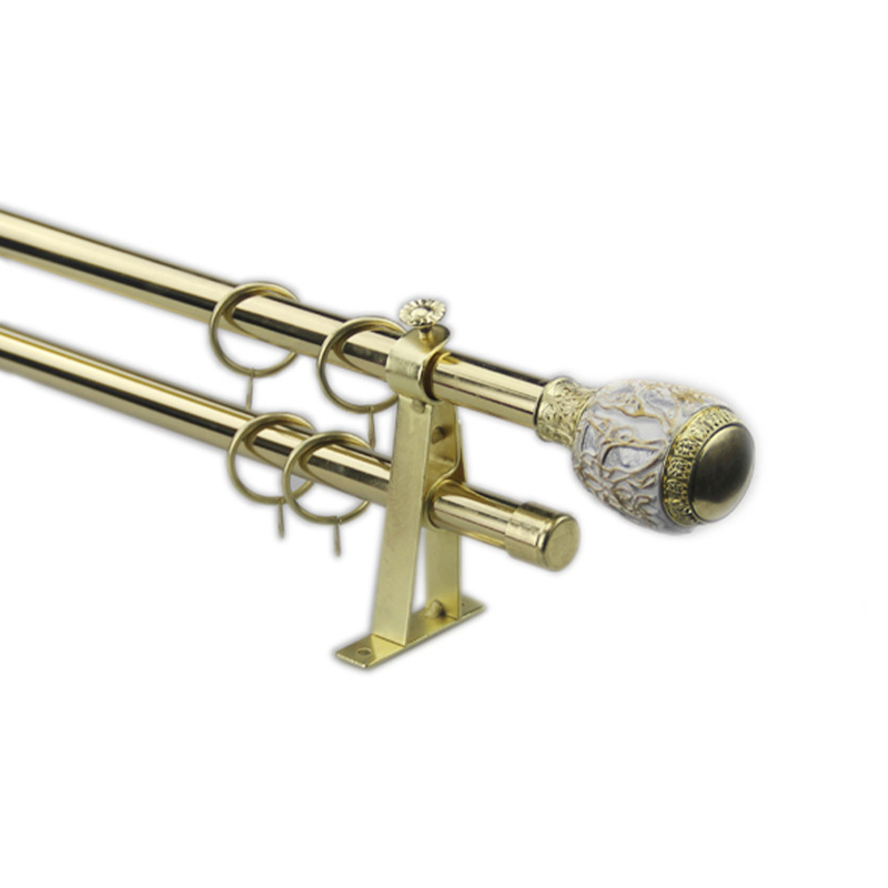 28+19mm Curtain Rod Set Iron Curtain Rods Curtains Ring Black Gold White Accessories Electroplating Customize Metal OEM Window