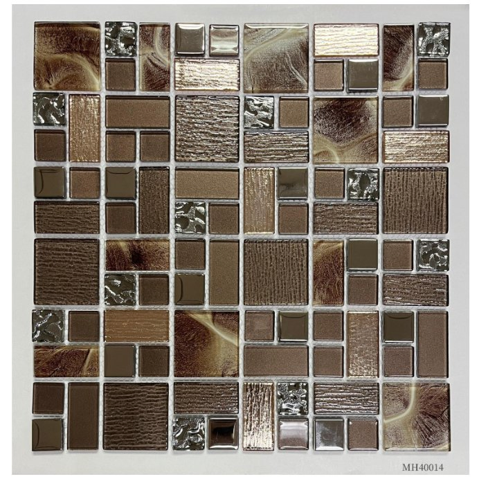 Premium Blue and Silver Laminated Glass Mosaic Tiles for Stunning Wall Dé Cor