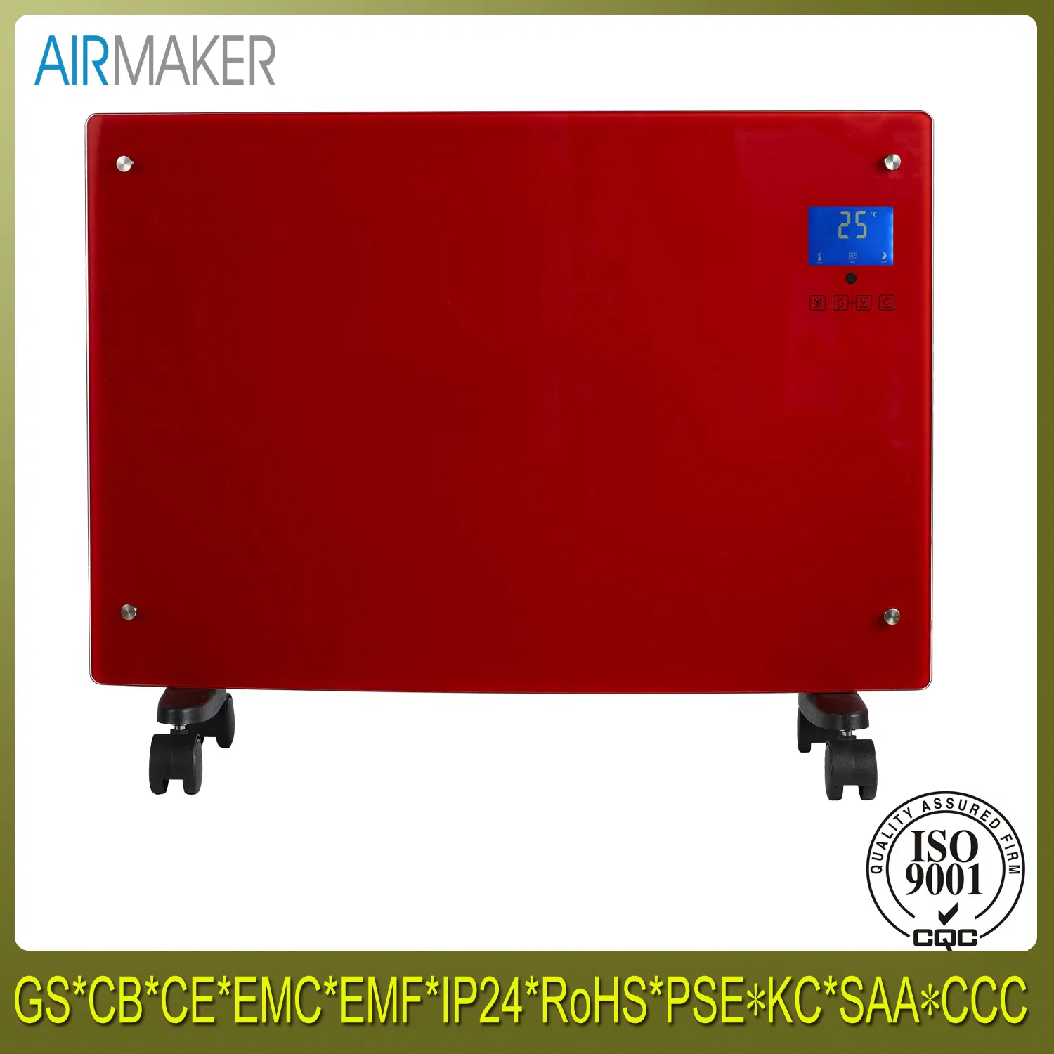 2000W Touch Screen Electric Wall Mounted Glass Panel Convector Heater/Electrical Heater/Fan Heater