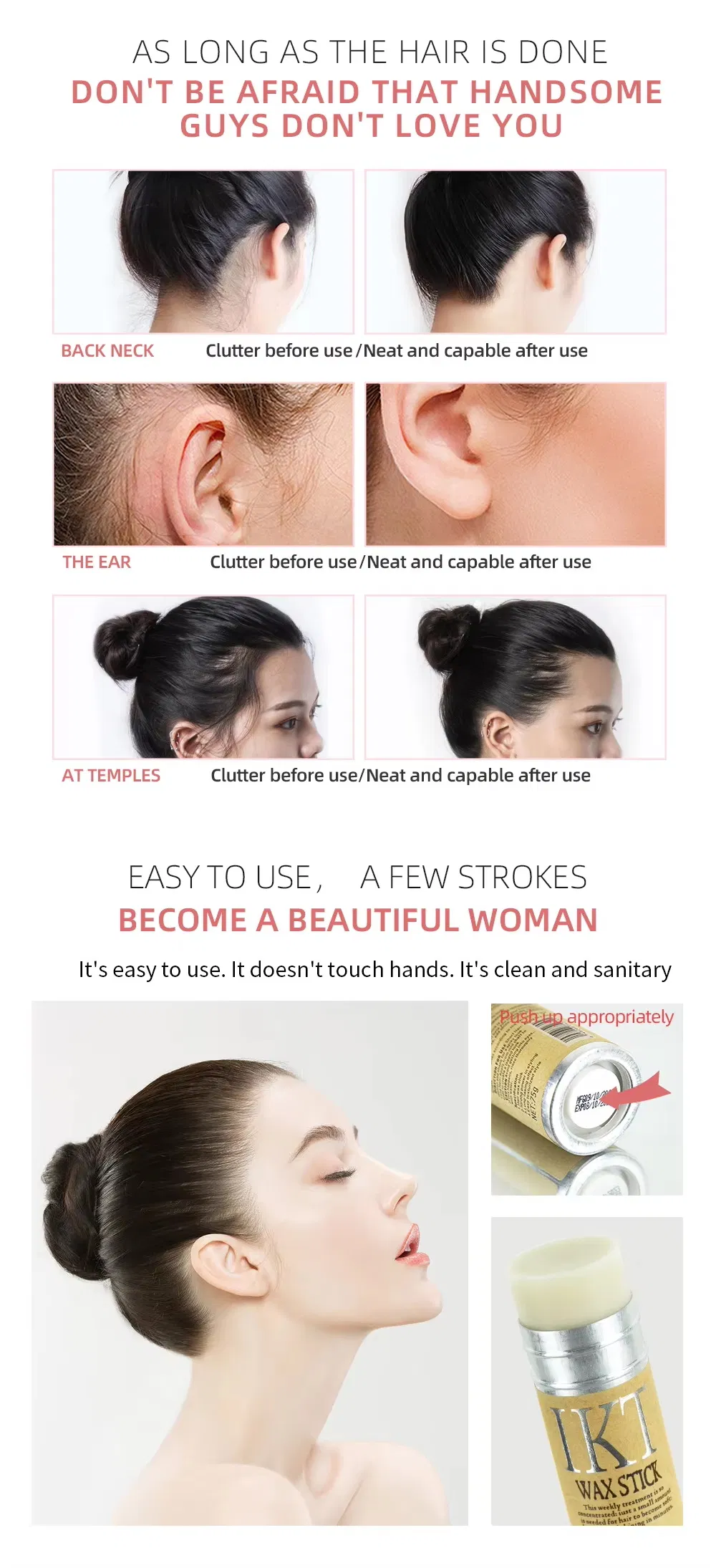 Fast Shipping Smoothing Hair Wax Stick Texturizing Strong Hold Edge Tamer Wax Style Stick for Man Woman Good Low Cheap Price