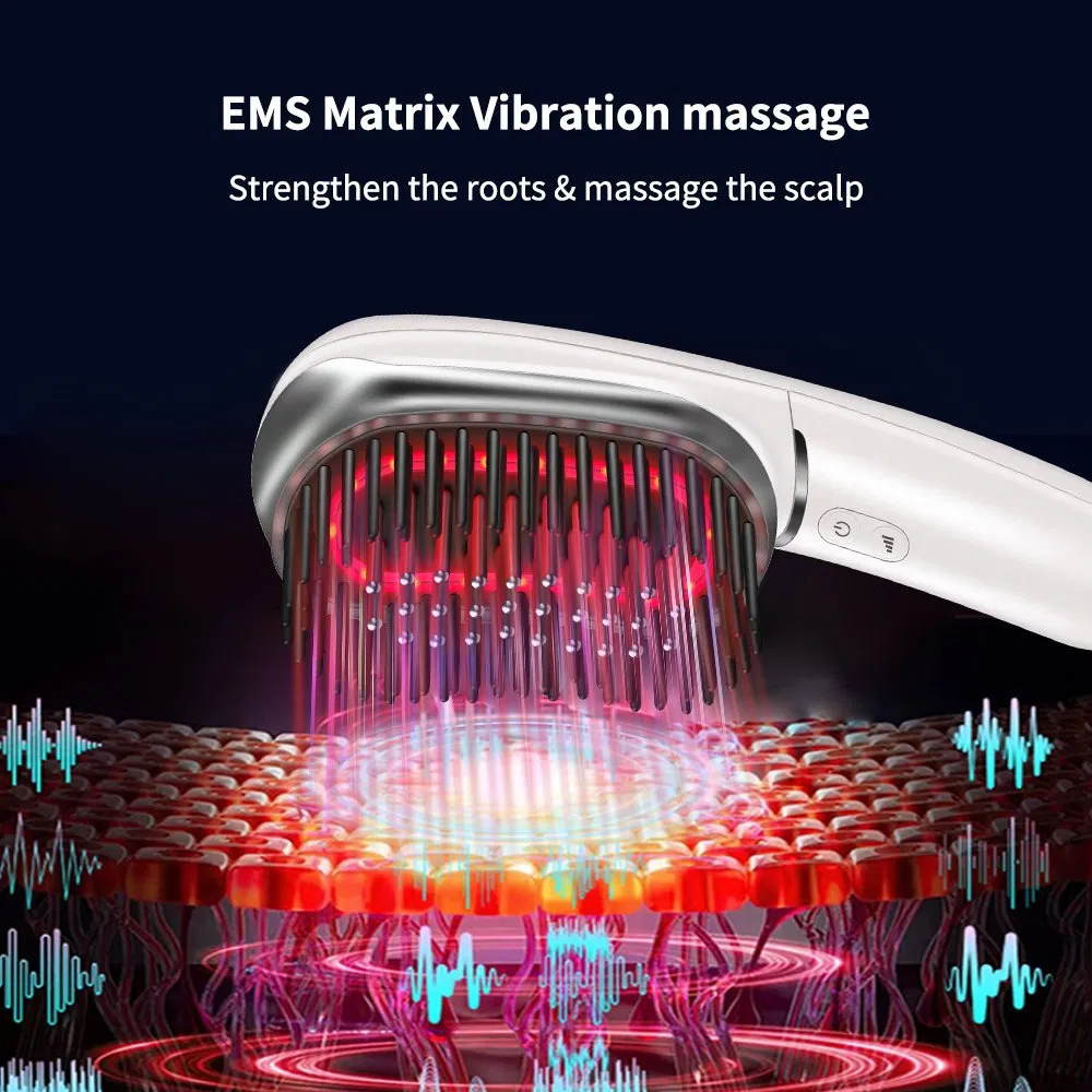 2025 New Electric Hair Scalp Massager Brush for Hair Growth Oil Applicator Massage Comb Anti Hair Loss Red Light Device