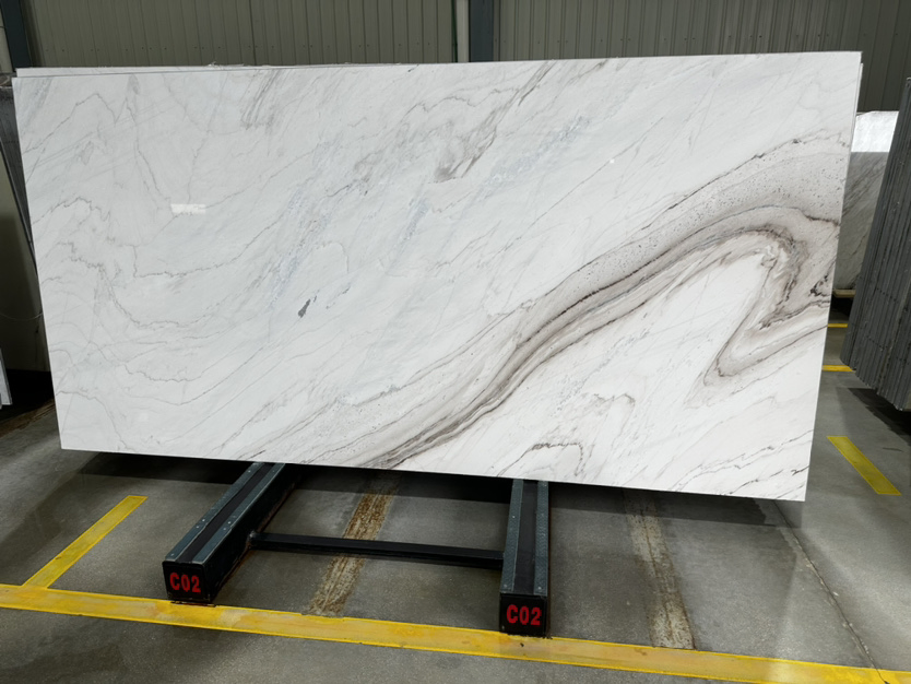 Nature Italy Palissandro White Blue Marble Quartz Slab for Tiles or Countertop