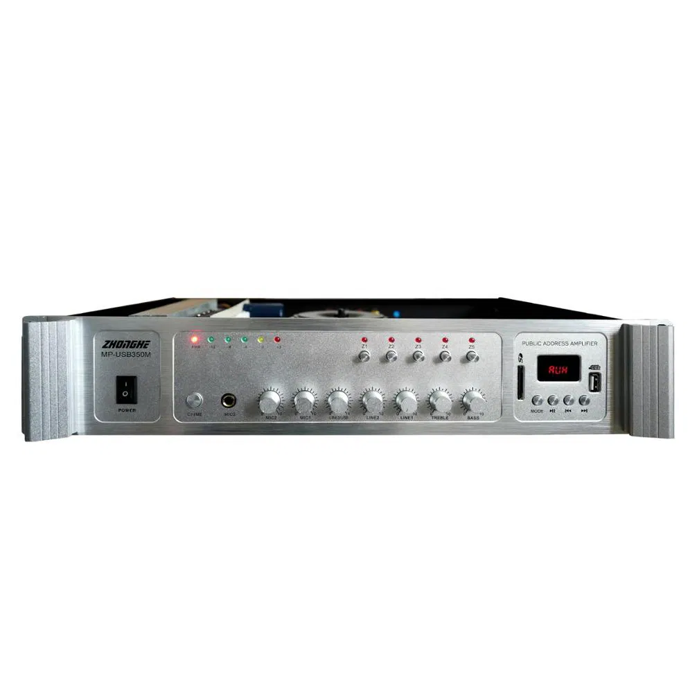 Public Address System 350W 5zones PA Mixing Audio Amplifier