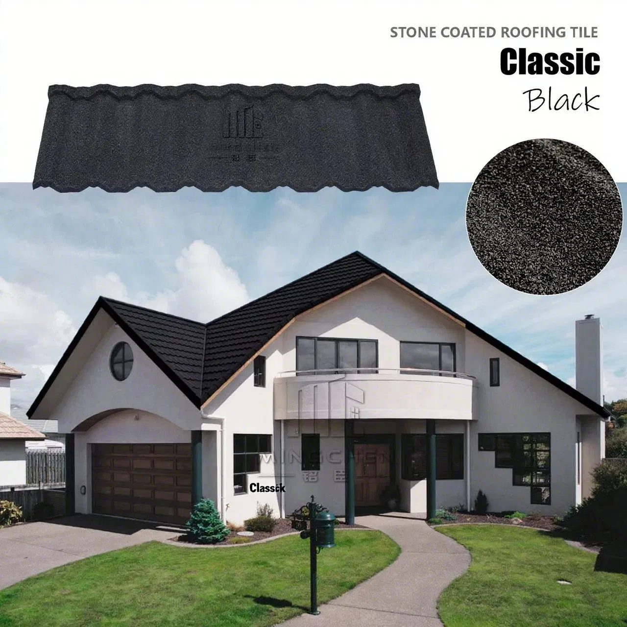 Stone Coated Classic Tile Metal Roofing for Villas and Projects