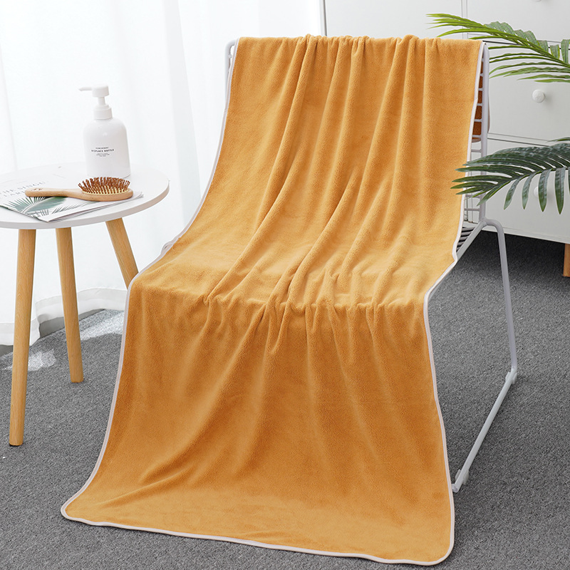 Superfine Soft Large Size Home Bathroom Microfiber Coral Fleece Shower Bathing Towel