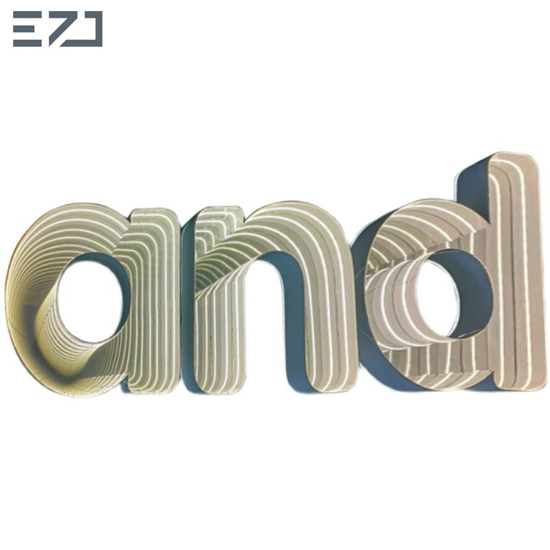 Endless Infinite Tunnel LED Letter Sign Board Outdoor 3D LED Big Letters