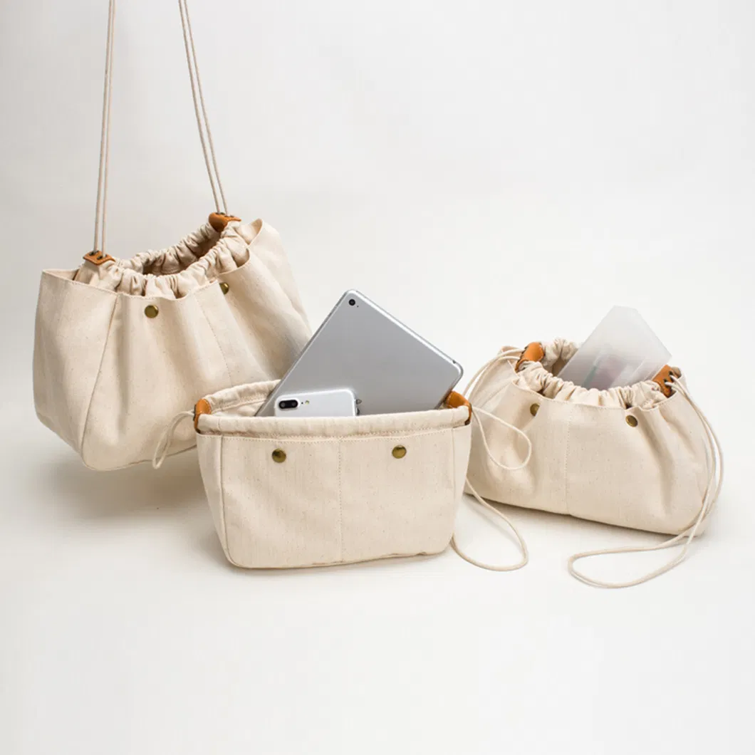 Eco Friendly Cotton Canvas Handbag Liner Bag Storage Bags Wholesale Canvas Cosmetic Bag