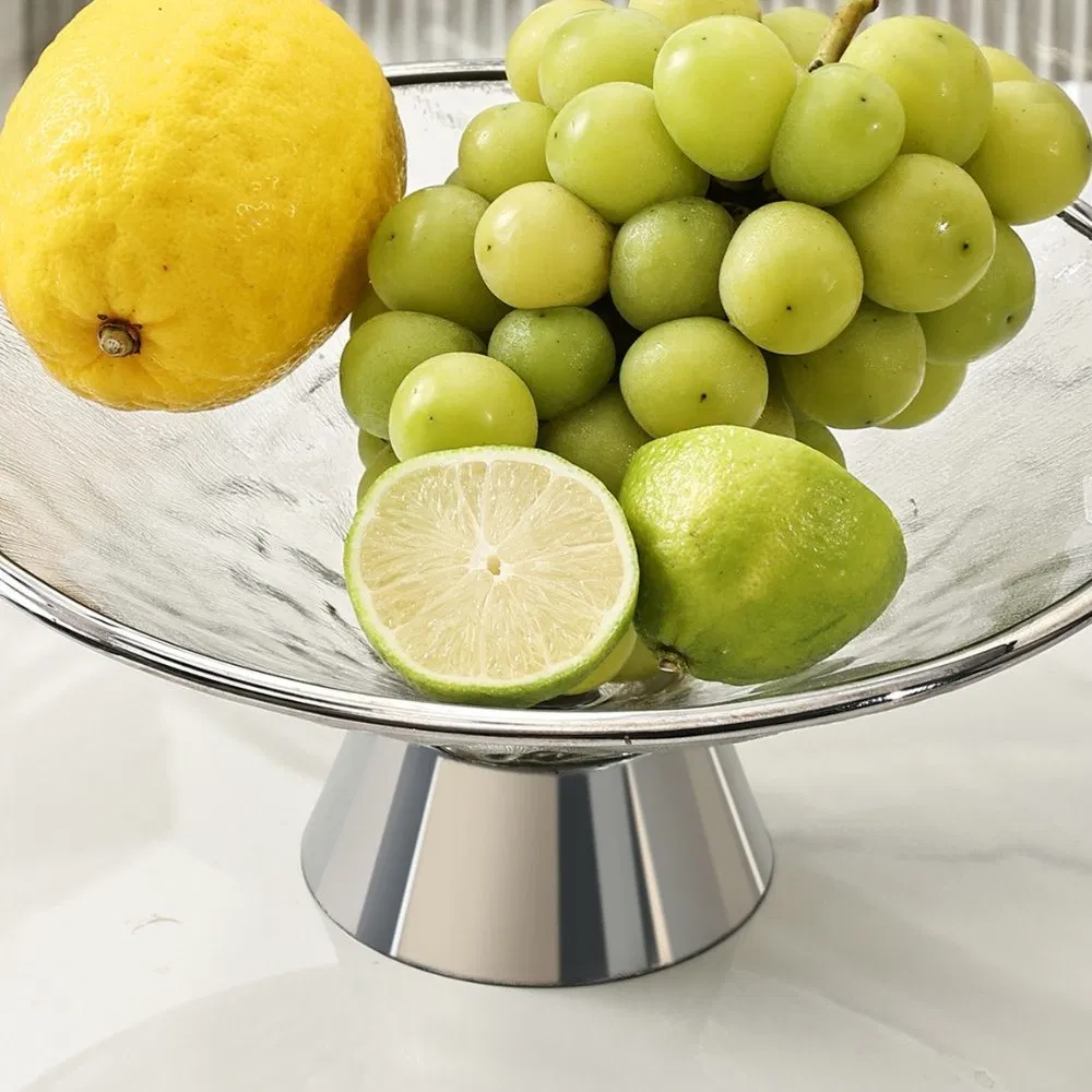 Tray Large Capacity Shelf Multifunctional Fruit Basket Simple Glass Plate Sandwich Mi24744