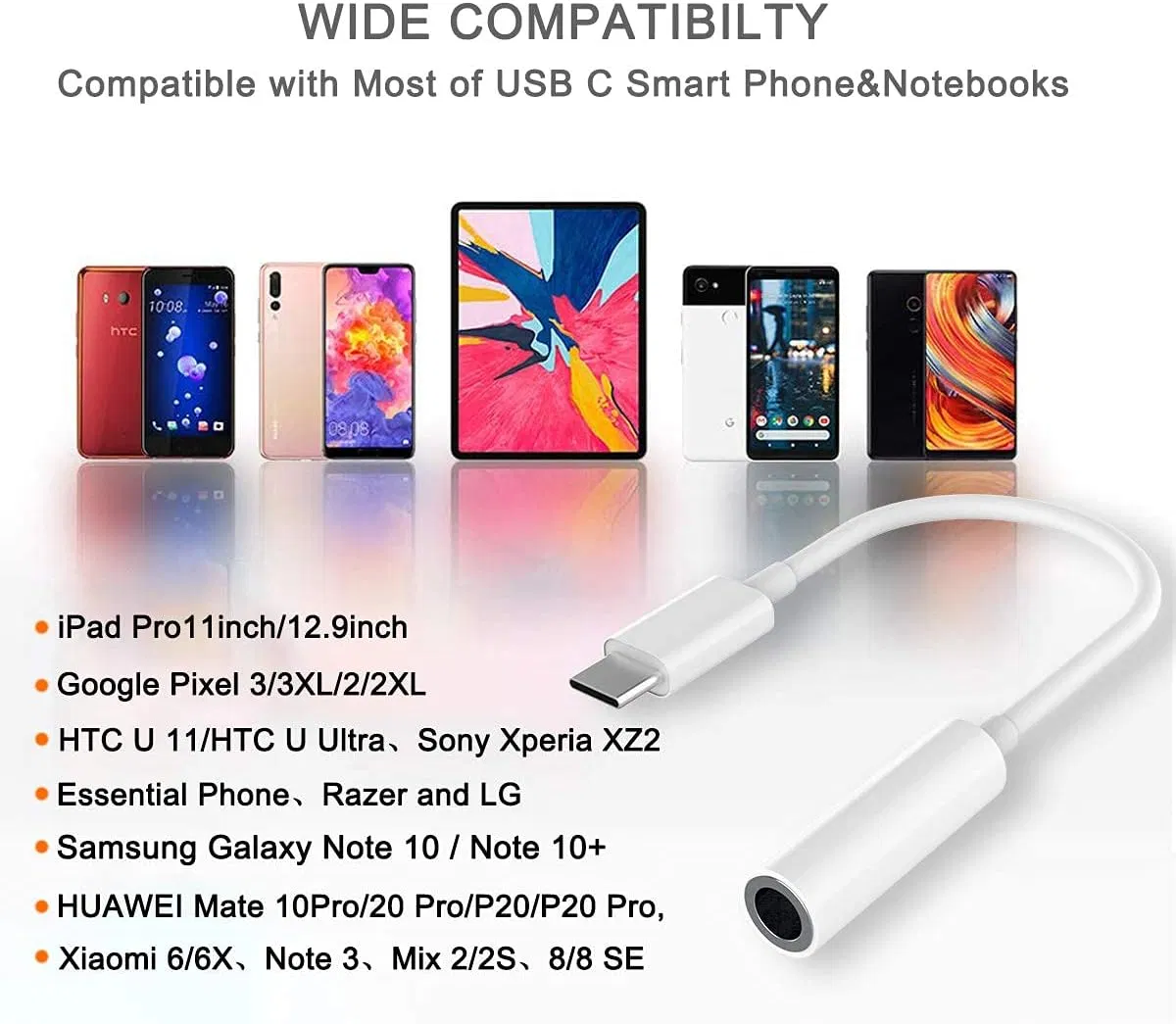 Адаптер USB-C на 3.5 мм для наушников
