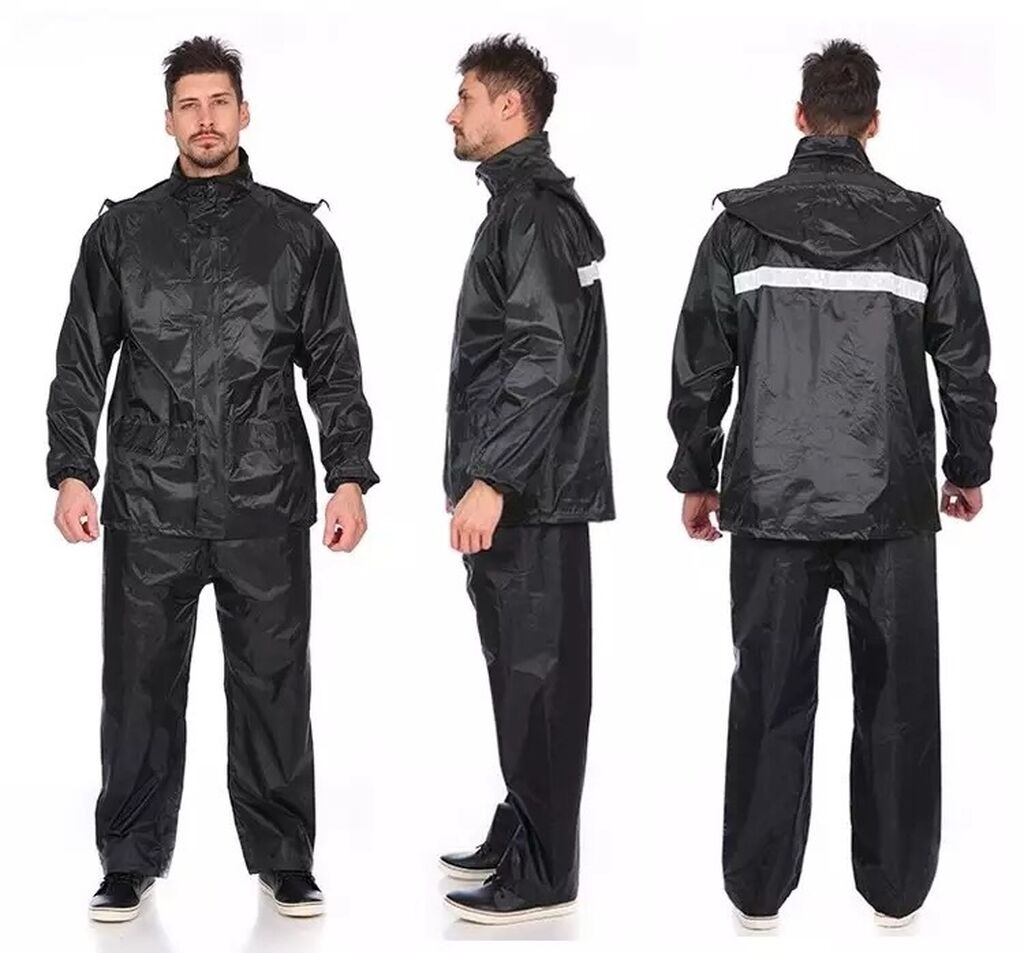 Adults Man Food Reflective Fishing Motorcycle Raincoat Waterproof Rain Suit Biker Rainsuit