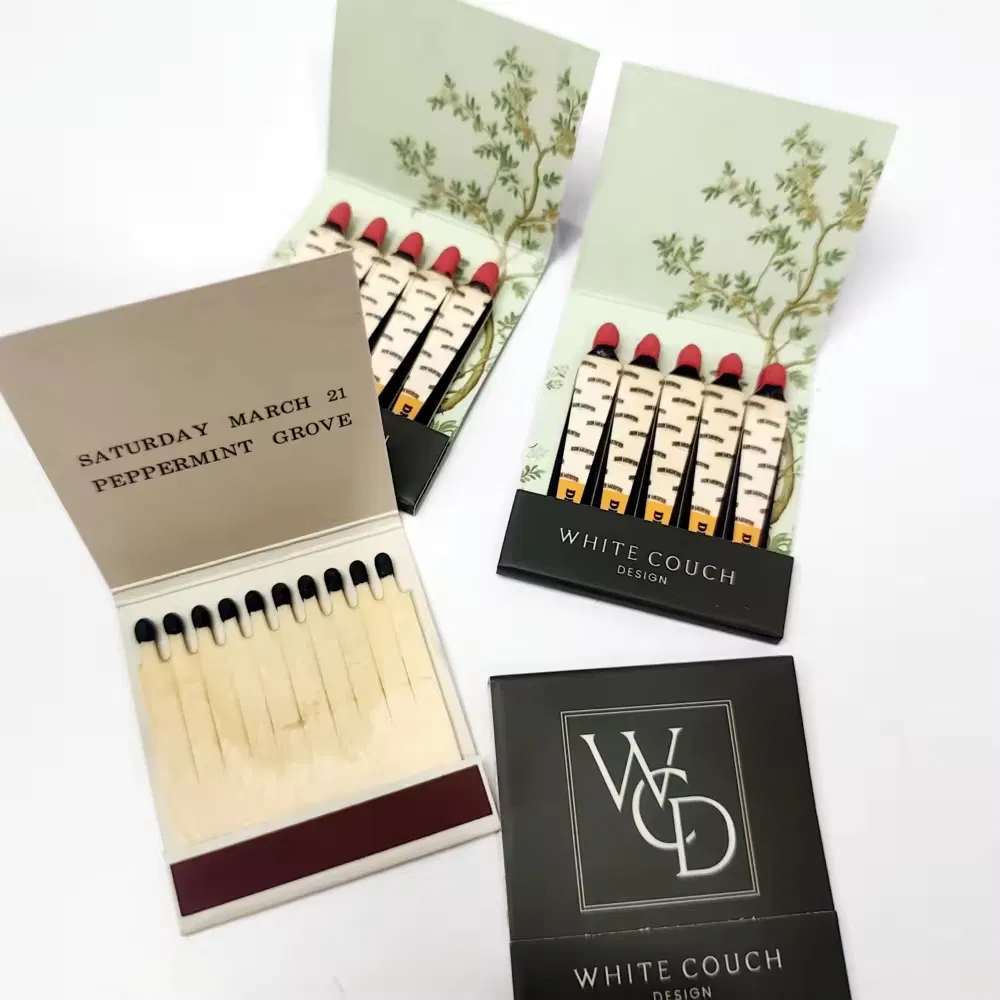 Words Can Be Printed on Custom Matchstick Paper Book Matches Matchbook as Promotion Gifts
