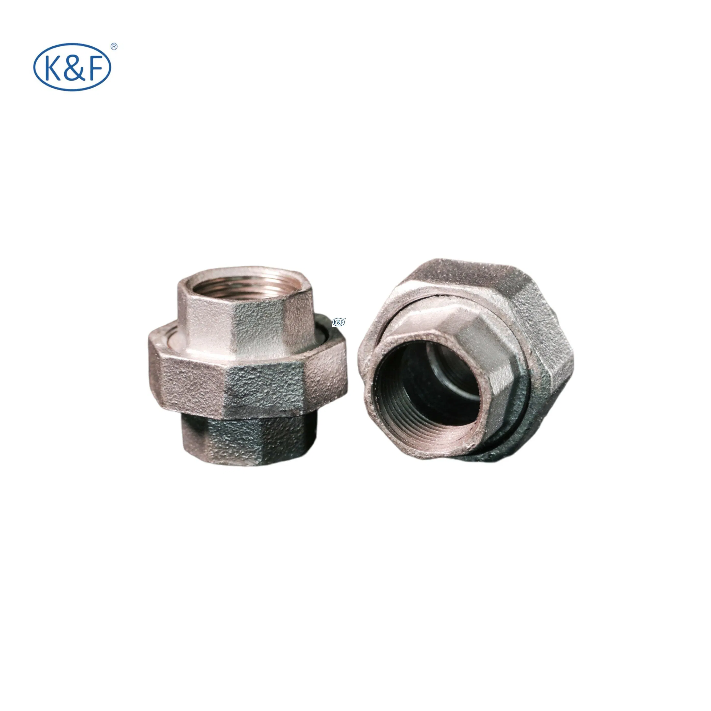 Kanaifu China Industrial Customized Gi Malleable Iron Galvanzied Pipe Fitting Union for Water Supply