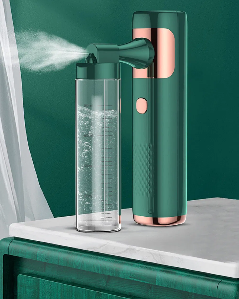 Facial Humidifier Water Oxygen Women Air Compressor High Pressure Moisturizing Skin Care Tools Handy Face Steamer Wbb18079