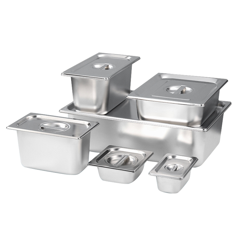 Multiple Sizes Stainless Steel Food Service Pans Gn Container Restaurant Equipment