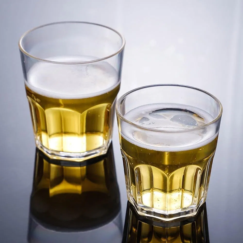 Customized Logo 200ml 140ml Anti-Fall Thickened PC Acrylic Plastic Wine Beer Cup Whisky Cup