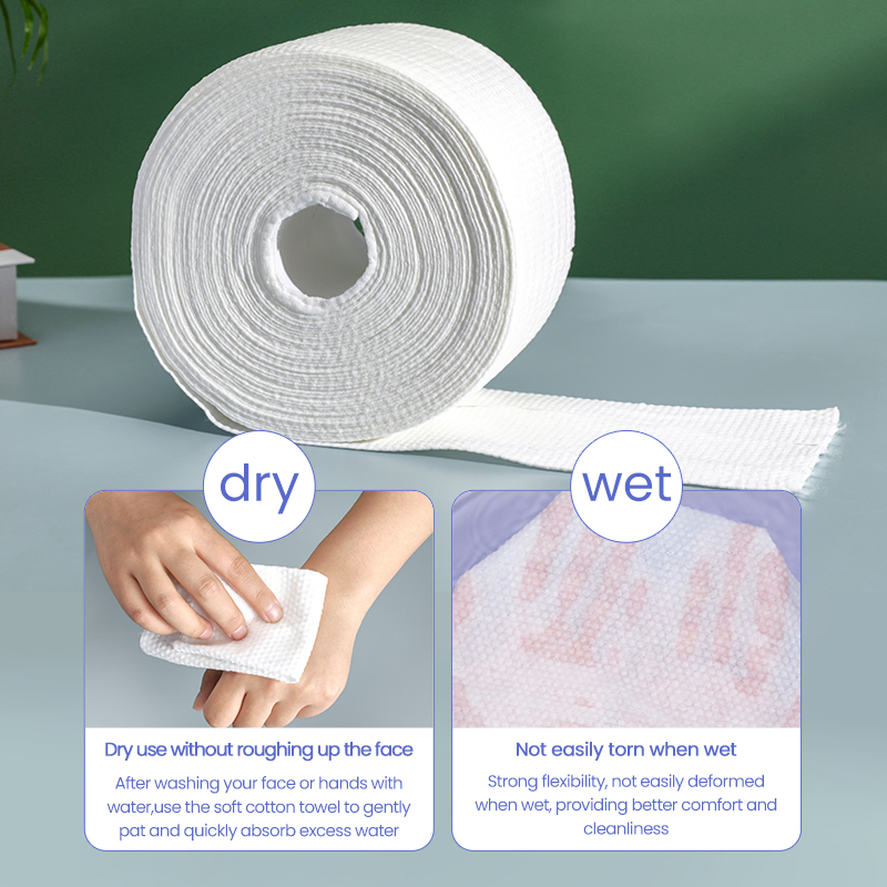 Disposable Face Towel Roll Viscose Biodegradable Face Cloths Tissues Premium Facial Tissues