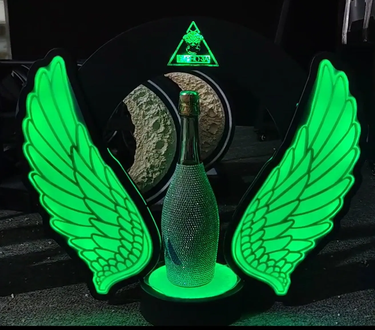 Illuminated LED Wine Display Stand Spirit Glorifier Wine Bottle Presenter