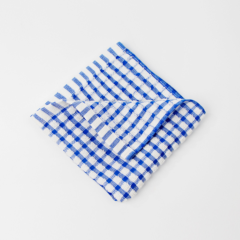 Hot-Selling 40*28cm Kitchen Absorbent Cotton Jacquard Checkered Tea Towels