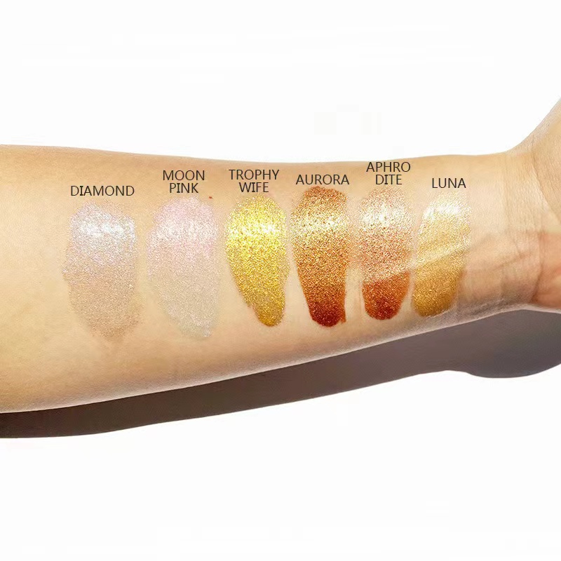 Gold Shimmer Liquid Highlighter Customized Body Highlight Long Lasting 30ml Cream Highlighter