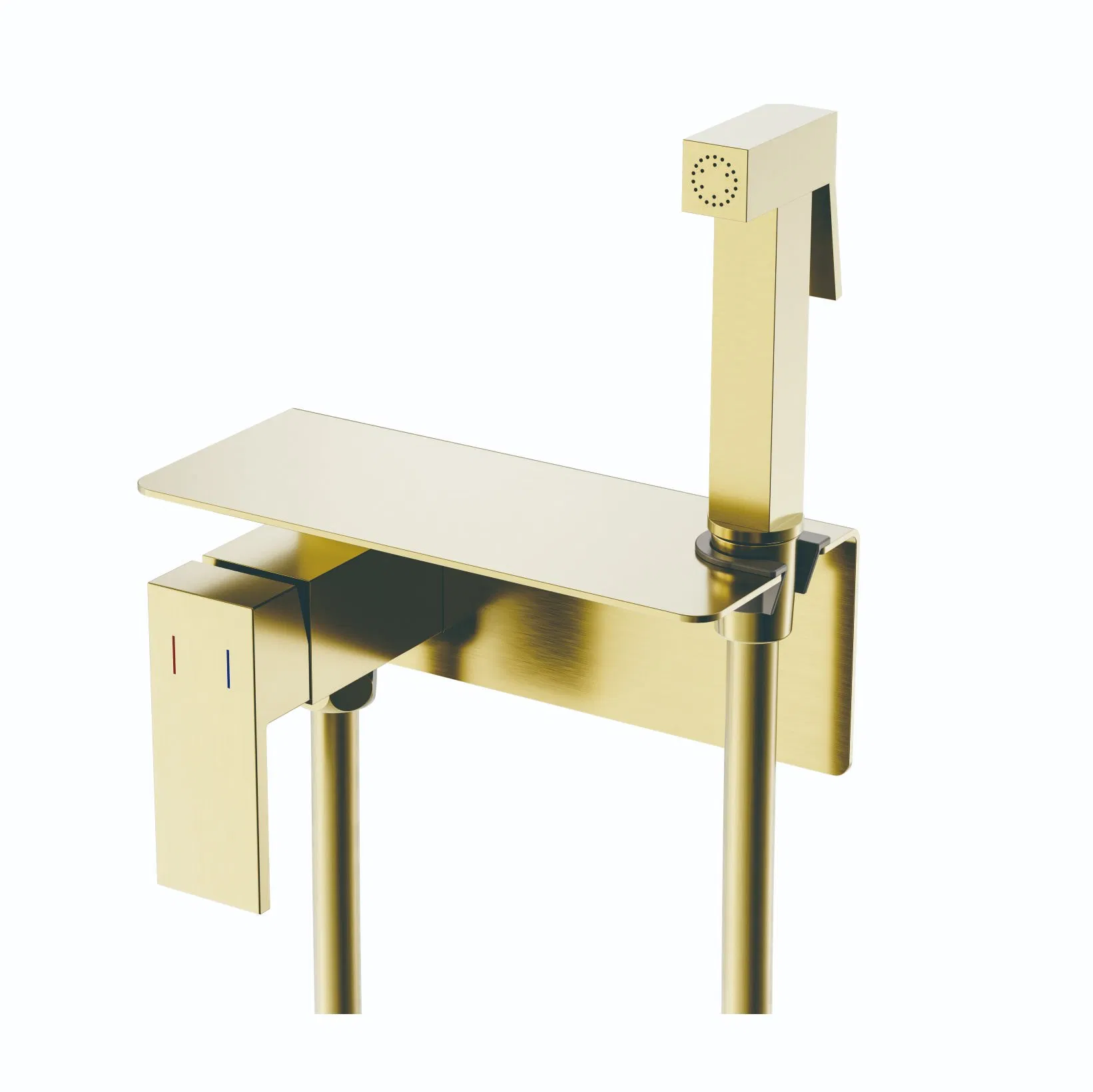 Смеситель для биде Square Design с полкой и шлангом