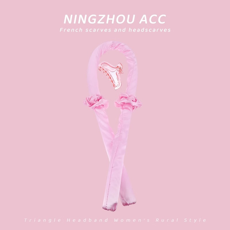 Heatless Hair Curler Satin Curling Headband for Natural No-Heat Curls Sleep in Overnight Styling Tool Easy & Gentle on Hair