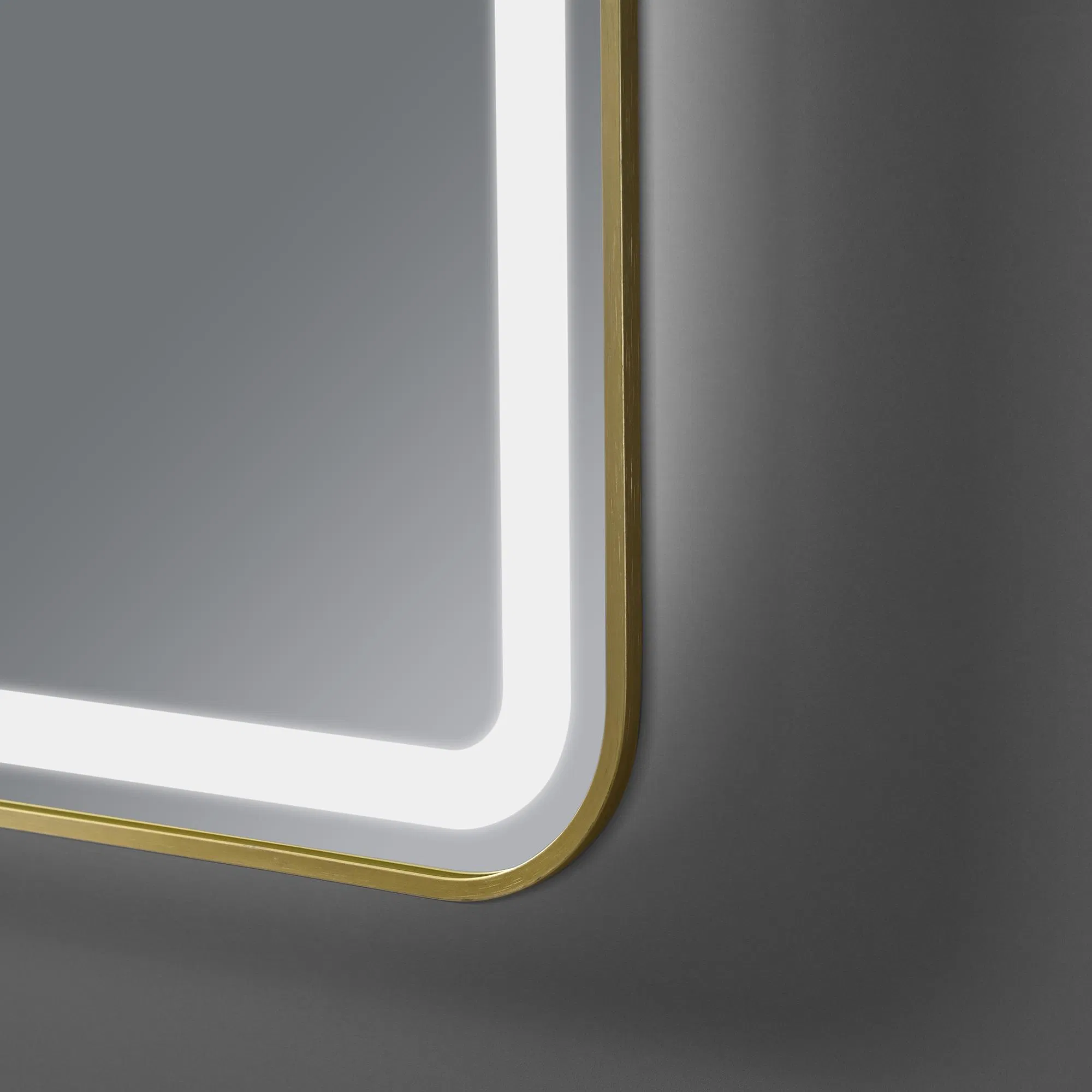 Smart Bathroom Framed Lighted Mirrors Wall LED Mirror with Anti-Fog Espejo