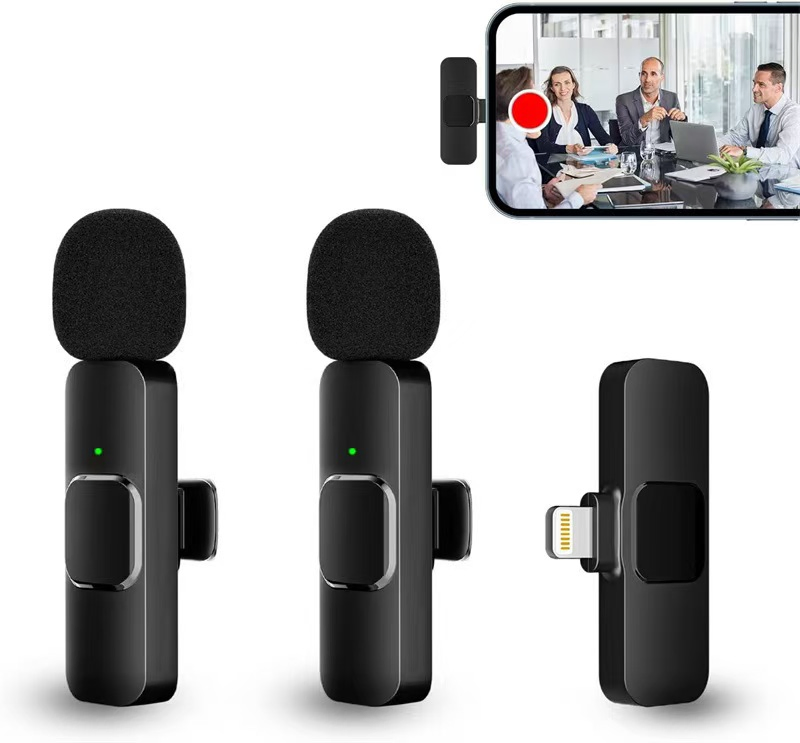 K9 Mini Lapel Microphone Portable Noise Live Stream Type C Phone Wireless Microphone