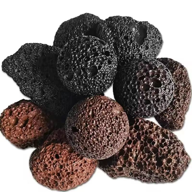 Black and Red Volcanic Rock Natural Particles for Landscaping, Sewage Treatment, and Volcanic Stone Filter Material