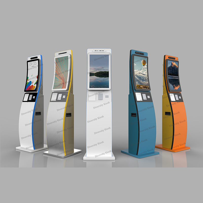 Bolted on Floor Stand Patient Treatment A4 A5 Paper Report Printing Hospital Kiosk System Doctor Remote Consultant