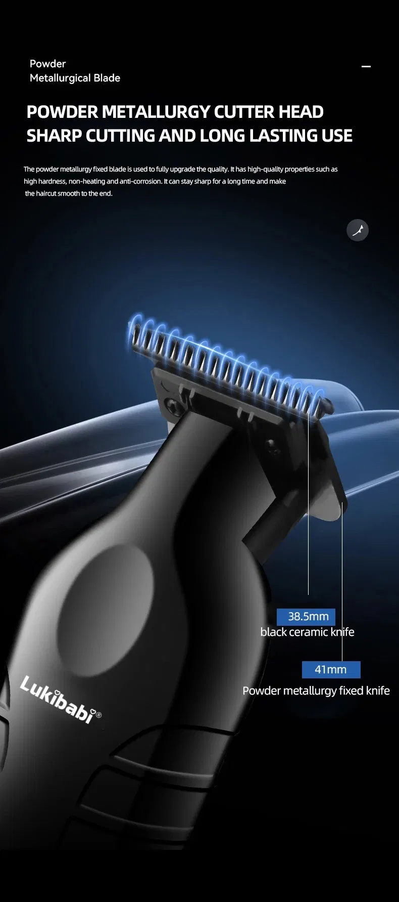 Professional USB Rechargeable Cordless Barber Hair Clipper