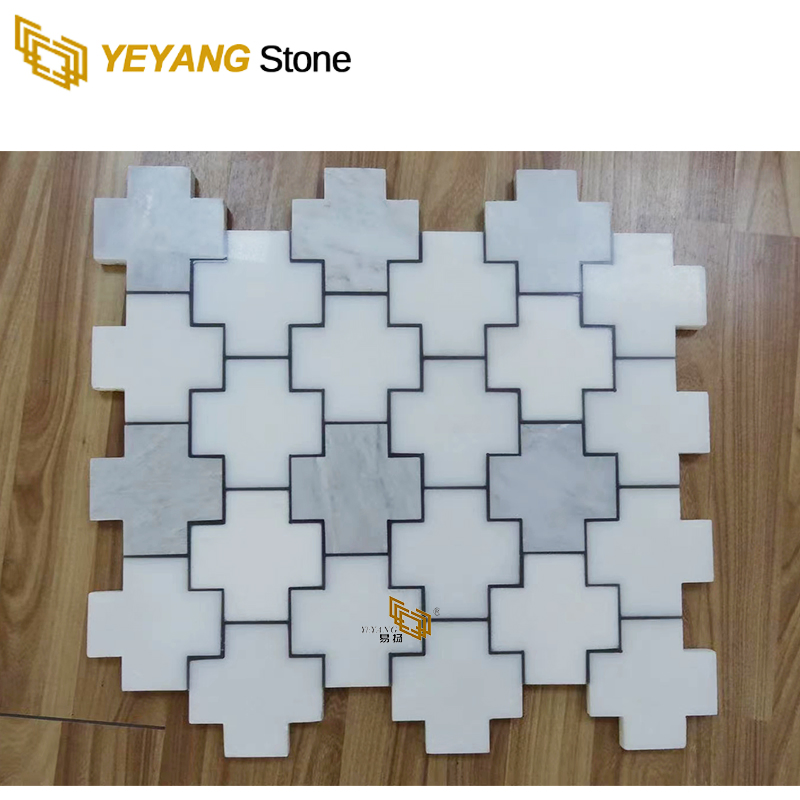 Мозаика из камня белая/серая/бежевая/черная/желтая для кухни и ванной