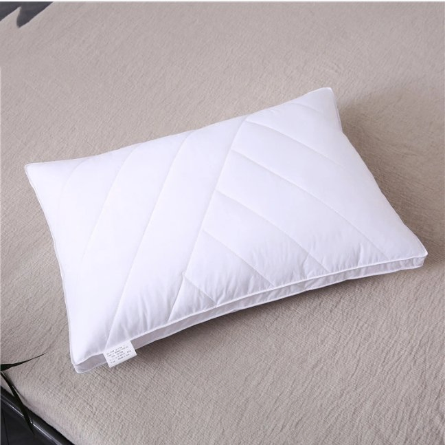 China Manufacturer Wholesale Custom Pattern Quilted Standard Size 5cm Wall Gusset Hilton Hotel / Home Polyester Hollow Fiber Bed Sleeping Neck Pillow Insert