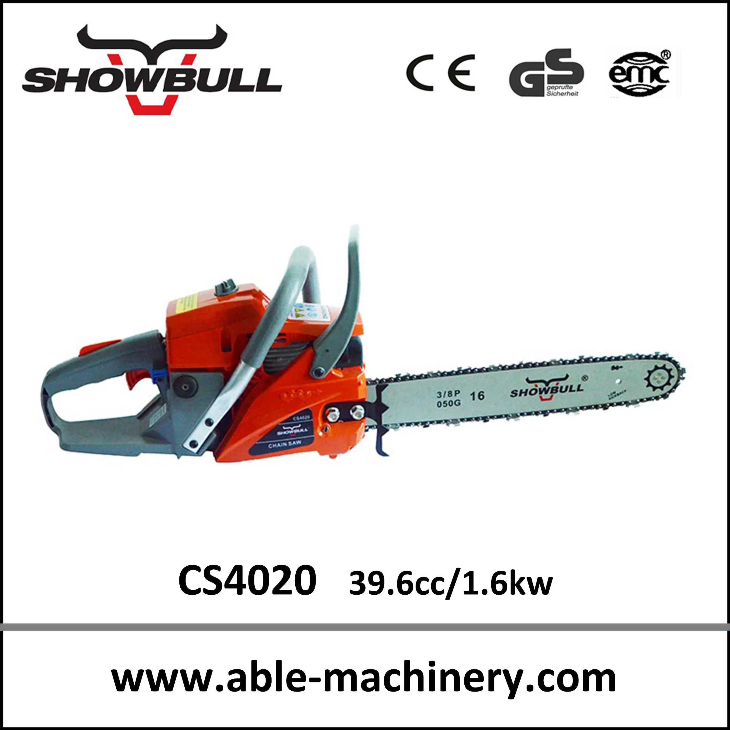 High Power 2 Stoke Gasoline Garden Tool Chainsaw with Nice Design