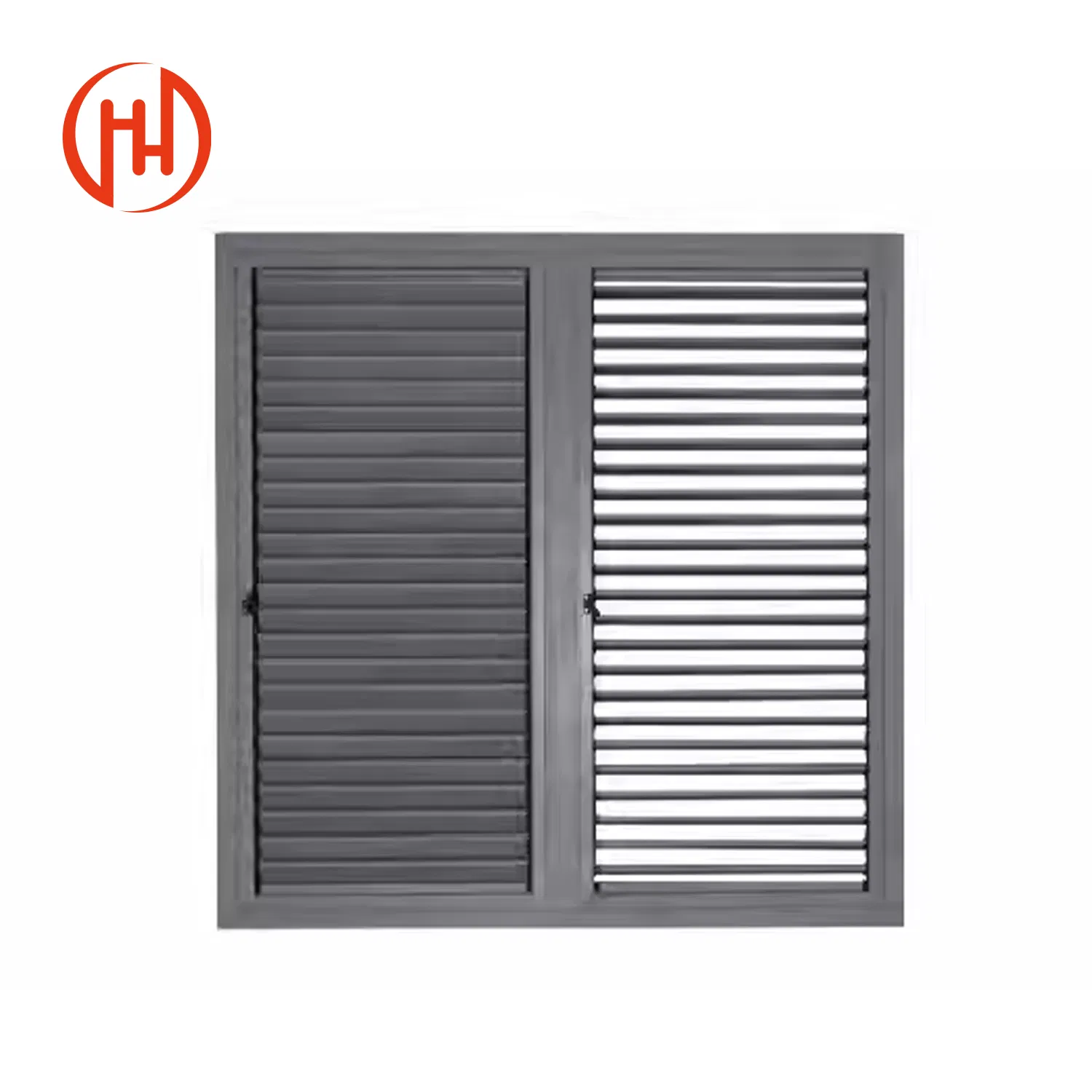Custom Aluminum Louver Windows Fixed Horizontal Slats Louver Window and Door