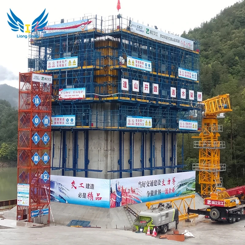 Factory Foreign-Popular Hydraulic Auto-Climbing System for Large-Scale Bridge Concrete Construction Formwork