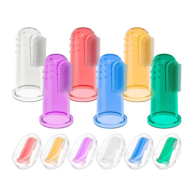 Silicone Baby Finger Toothbrush Kit with Custom Shapes & Colors