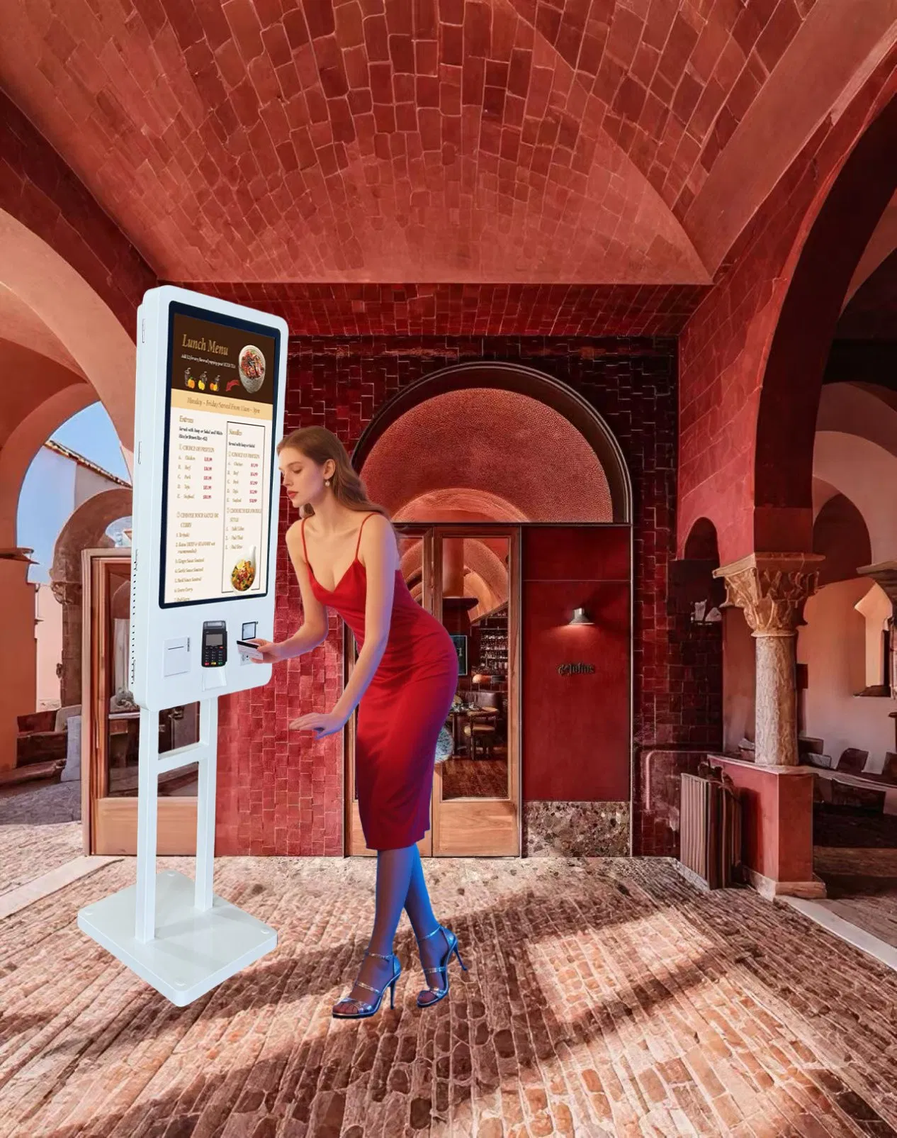 Сенсорный киоск для заказа 27 дюймов