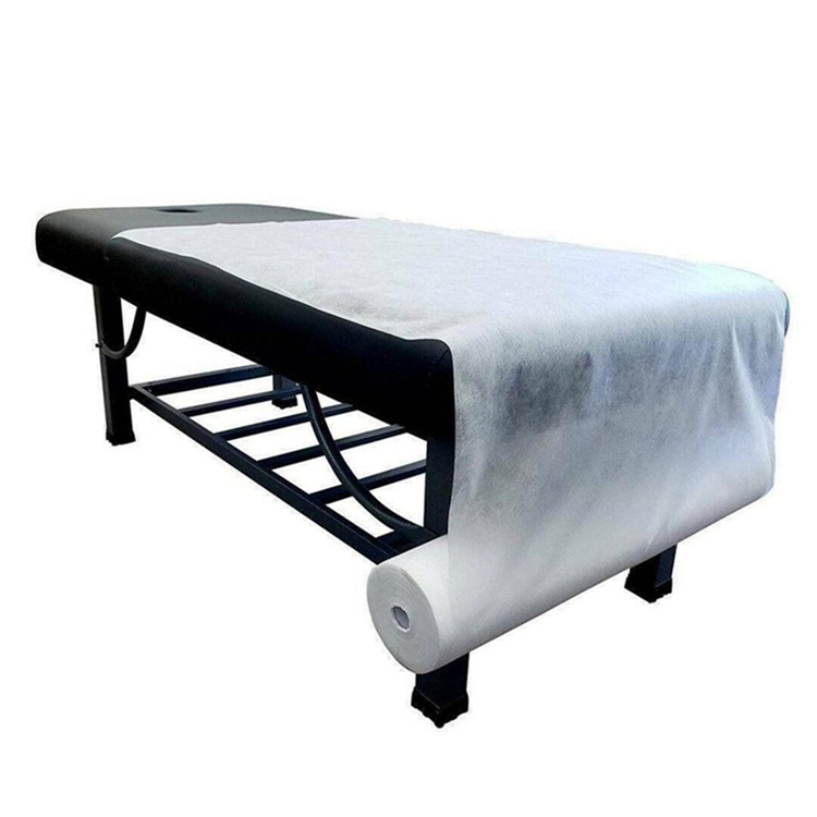 Supplier White Non Woven Paper Bed Cover Roll SPA Disposable Massage Bed Sheets Couch Paper Roll