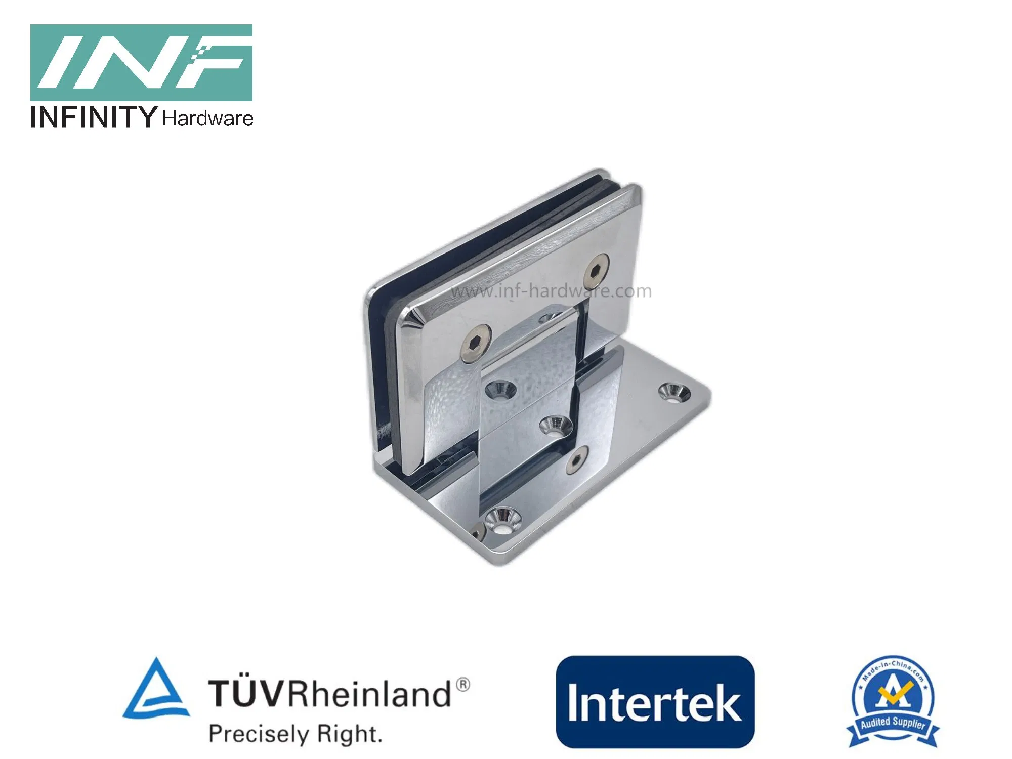 Zinc Alloy European Bathroom 180 90 Wall to Glass Degree Clamp Clips Pivot Glass Shower Door Hinge