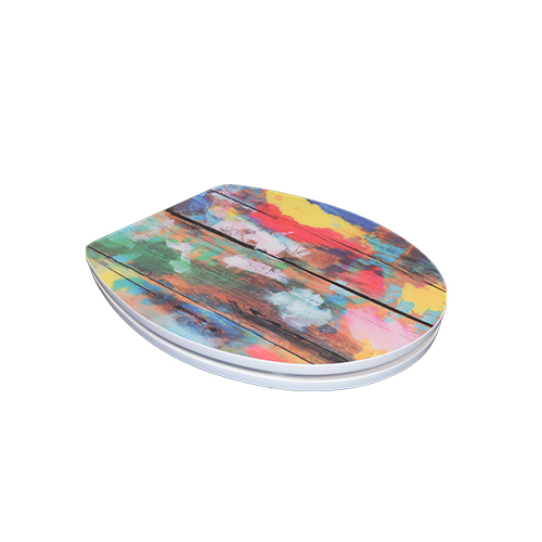 Popular Design Flower Square Acrylic Toilet Seats Wc Lip Bathroom Accessories