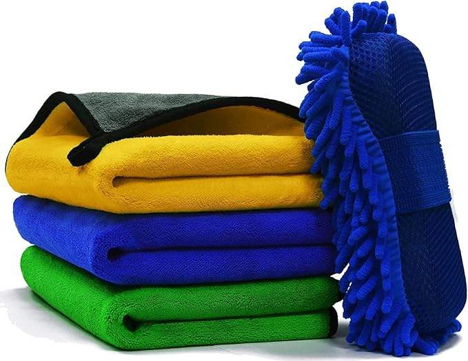 Car Washing Kit 30*30 400GSM Microfiber Cleaning Towel for Car Wash
