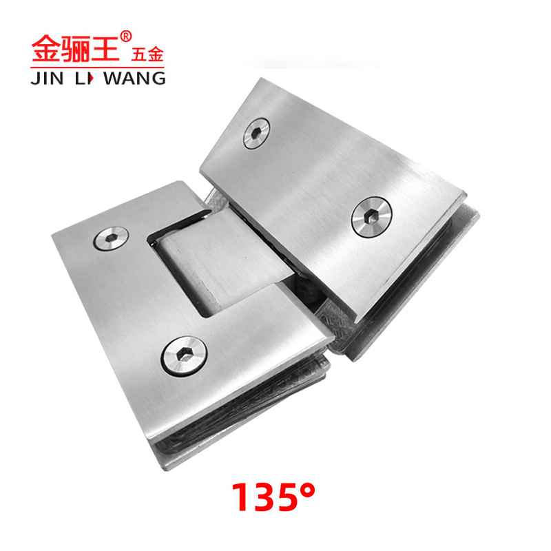 Glass to Glass Square 135 Degree Hotel Bathroom Fittings 201 304 Stainless Steel Shower Hinge Frameless Glass Door Hinge for Shower Room Hardware