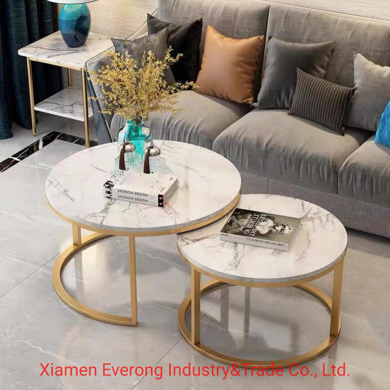 Natural Stone Cream Marble Dining Table, Round Bar/Coffee Table Top