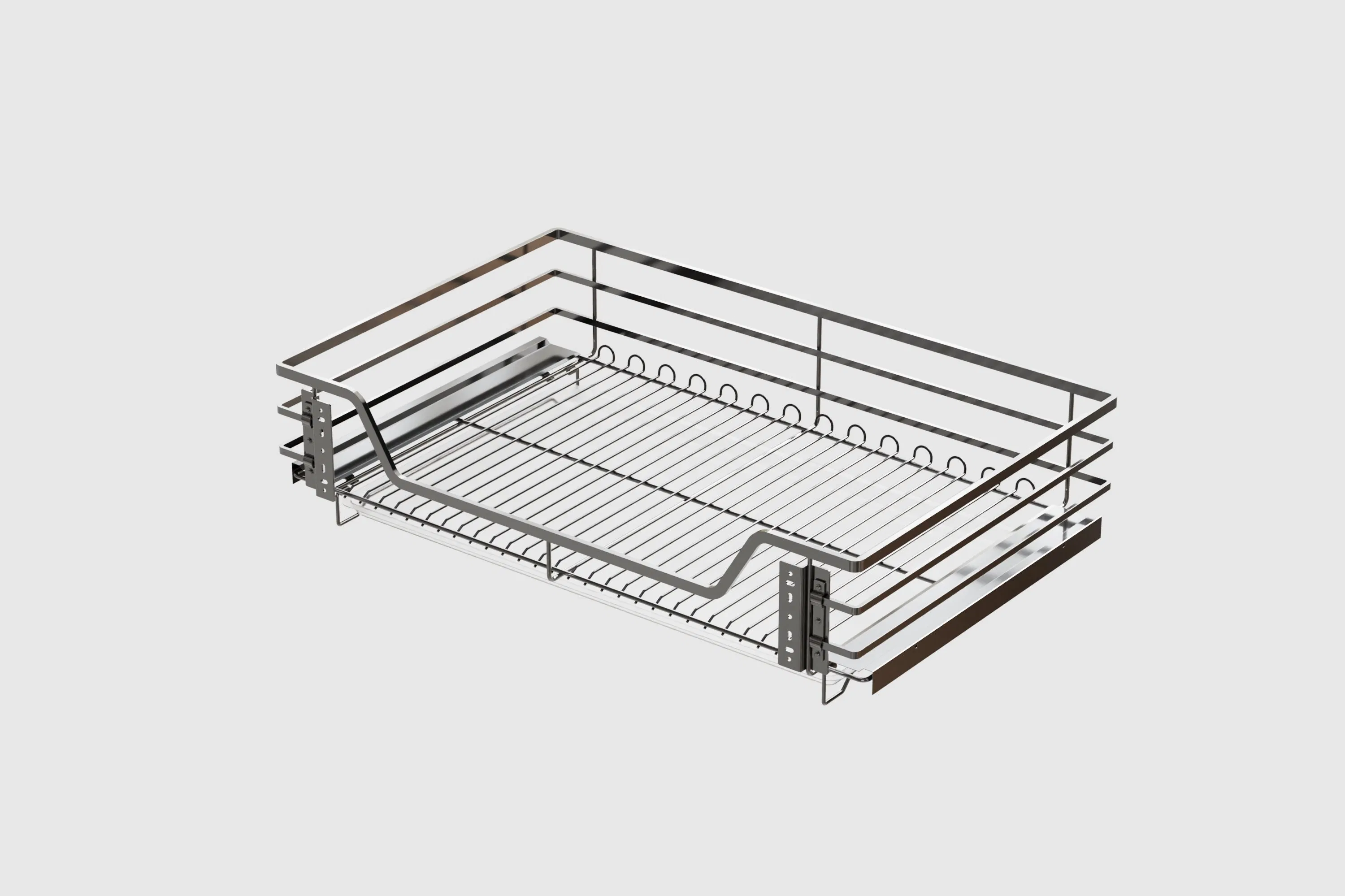 Kitchen Storage Base Units Home Furniture Cabinet Accessories Dish Rack Organization Wire Mesh Metal Drawer Slide Multifunction Pot & Bowl Pull out Basket