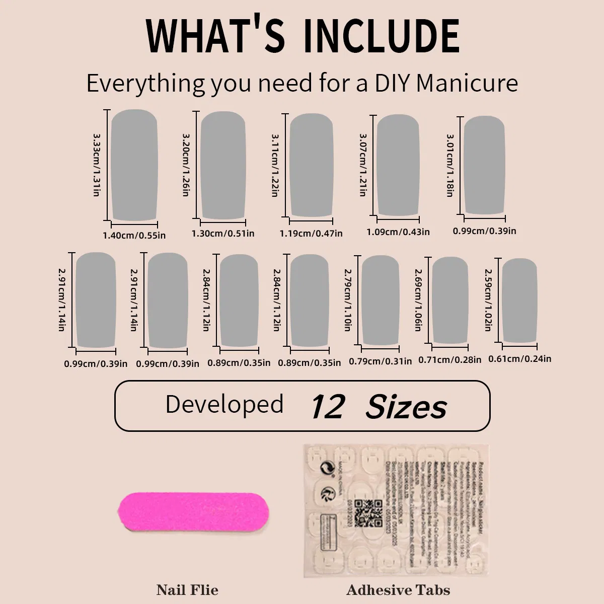 Extended Wearable Black French Edge Rhinestone Water Tube Nail Stickers Detachable False Nails